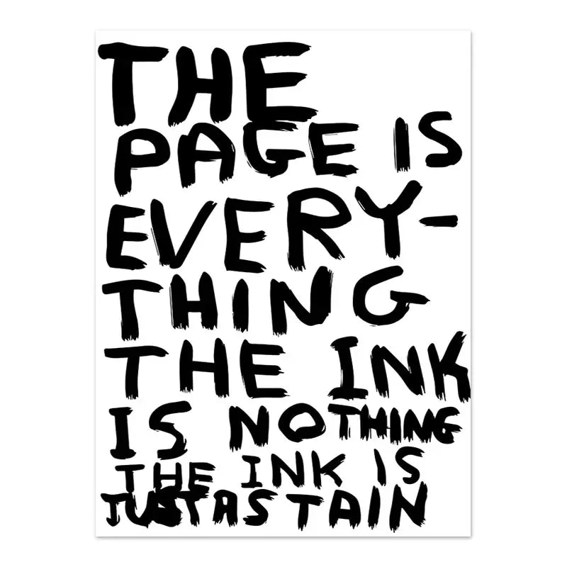 Bella | David Shrigley Rabbit Cat Wine Biscuit Train Wall Art Abstract Canvas Painting Prints Nordic Poster Pictures for Living Room Decor