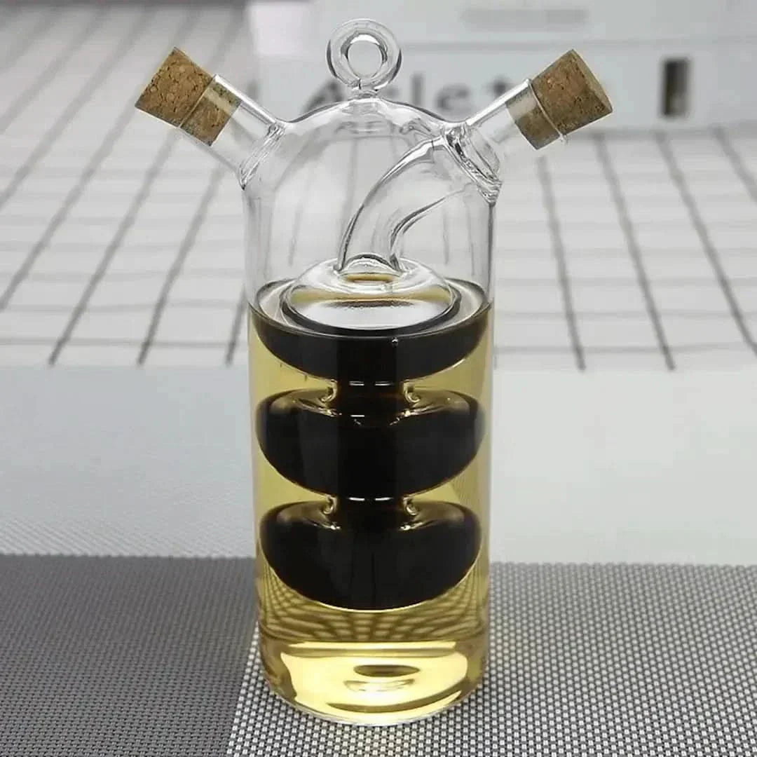 Bella | Double Glass Oil & Vinegar Dispenser Bottle