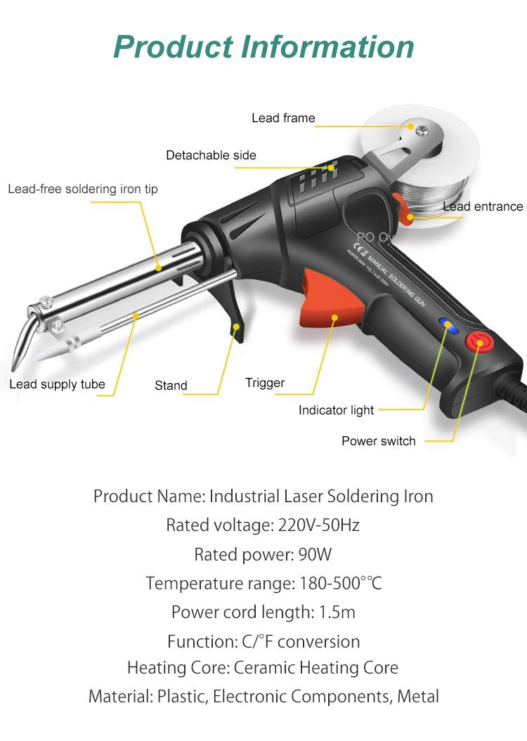 Bella Electric Welding Tool with Rapid 20s Heat-Up, 2-in-1 Welding & Cutting, Ergonomic Handle