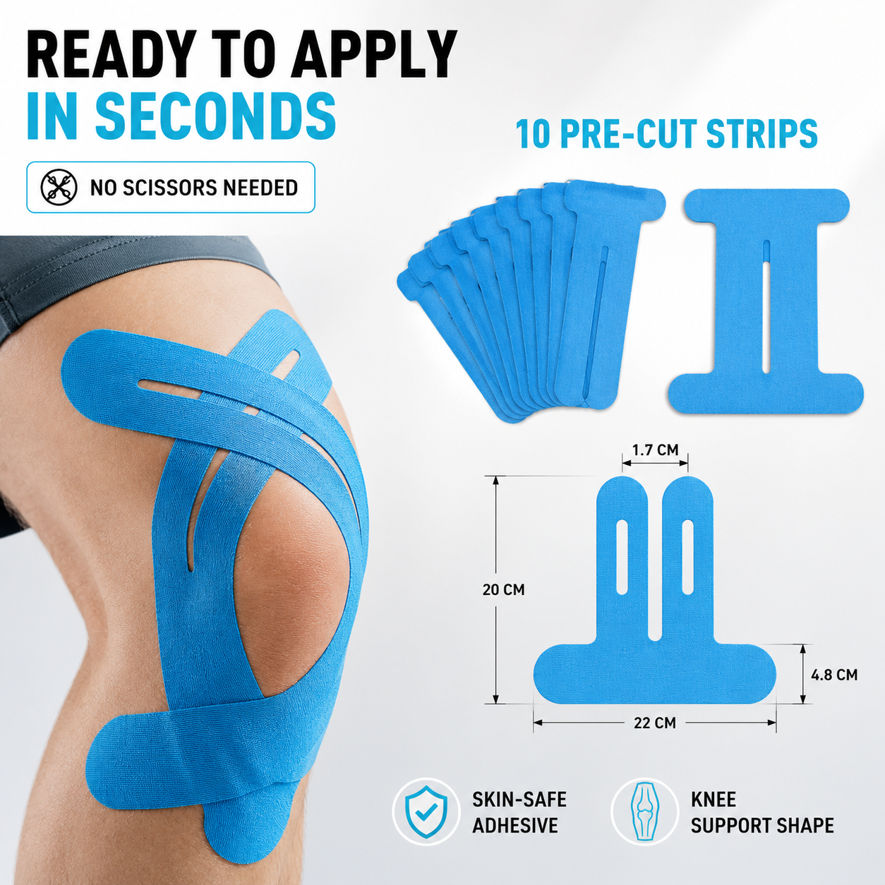 Bella Flexitape Elastic Breathable Kinesiology Knee Tape