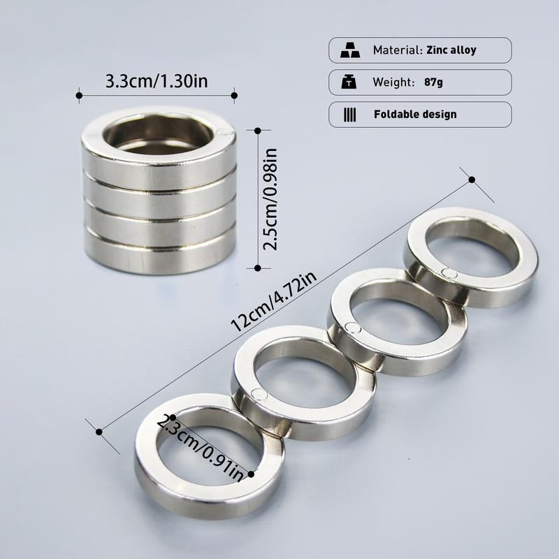 Bella | Foldable Four-Ring Titanium Steel Fidget Toy