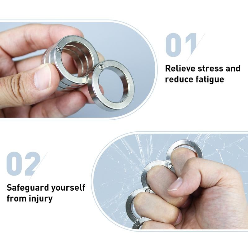 Bella | Foldable Four-Ring Titanium Steel Fidget Toy
