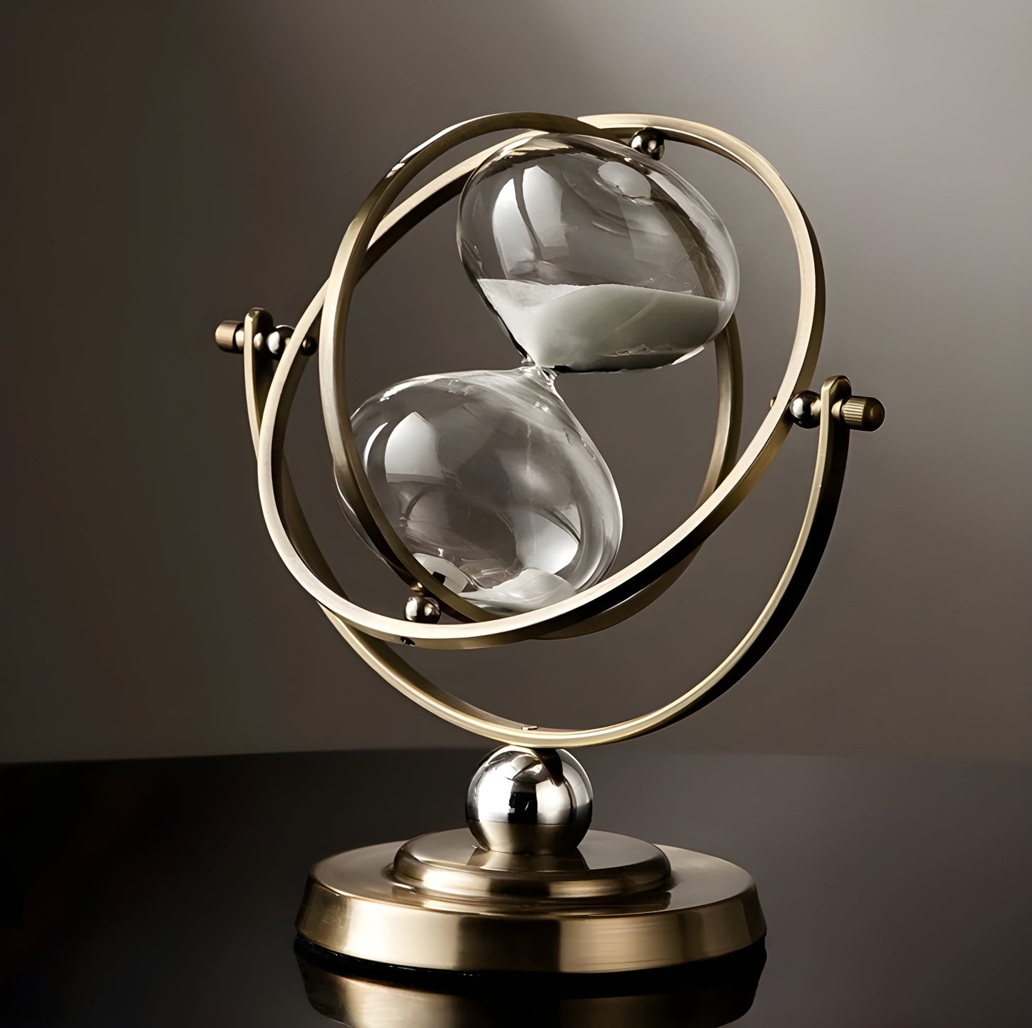 Bella | GracefulTime Clock – Luxury Hourglass with Elegant Gold Frame & Timeless Design