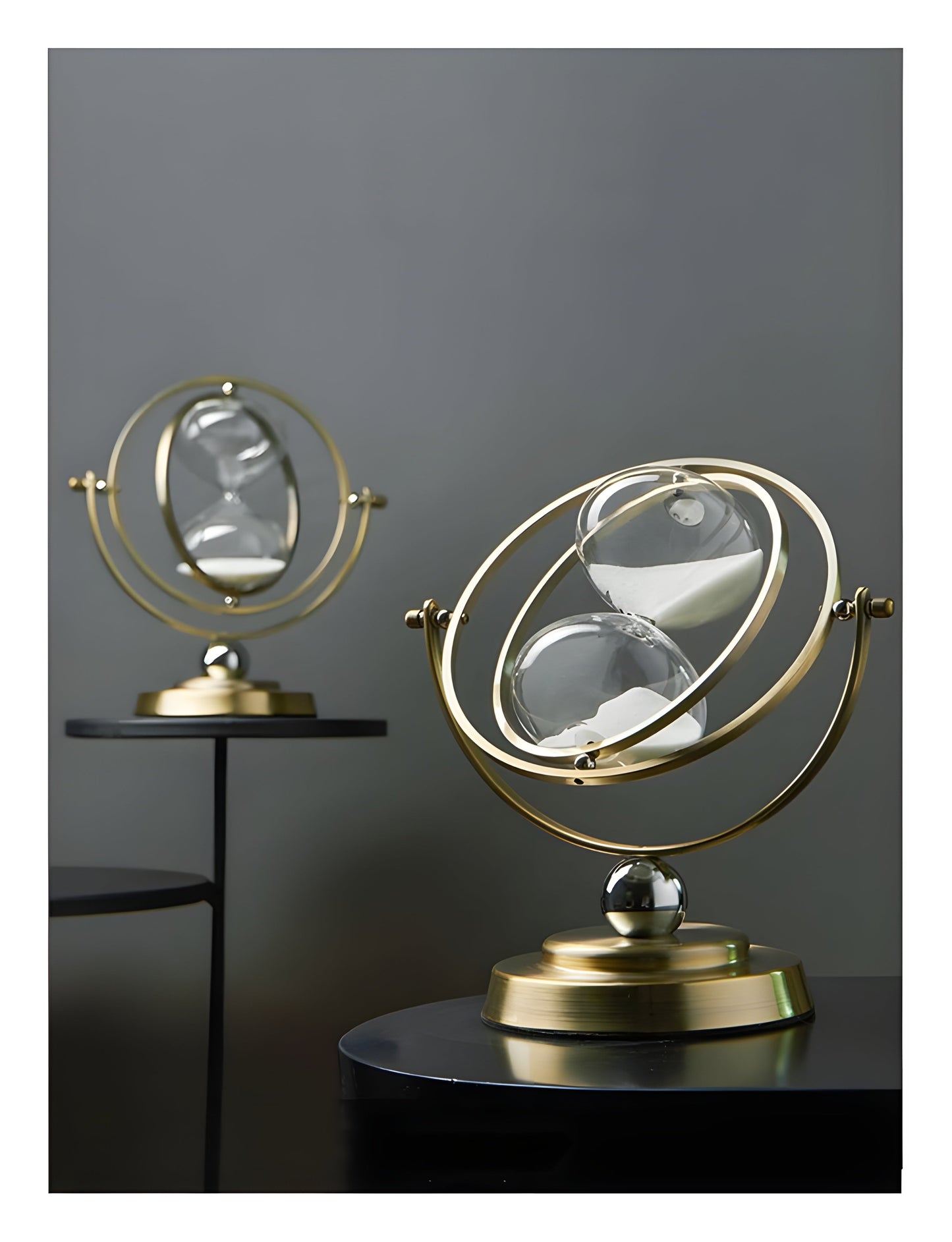 Bella | GracefulTime Clock – Luxury Hourglass with Elegant Gold Frame & Timeless Design