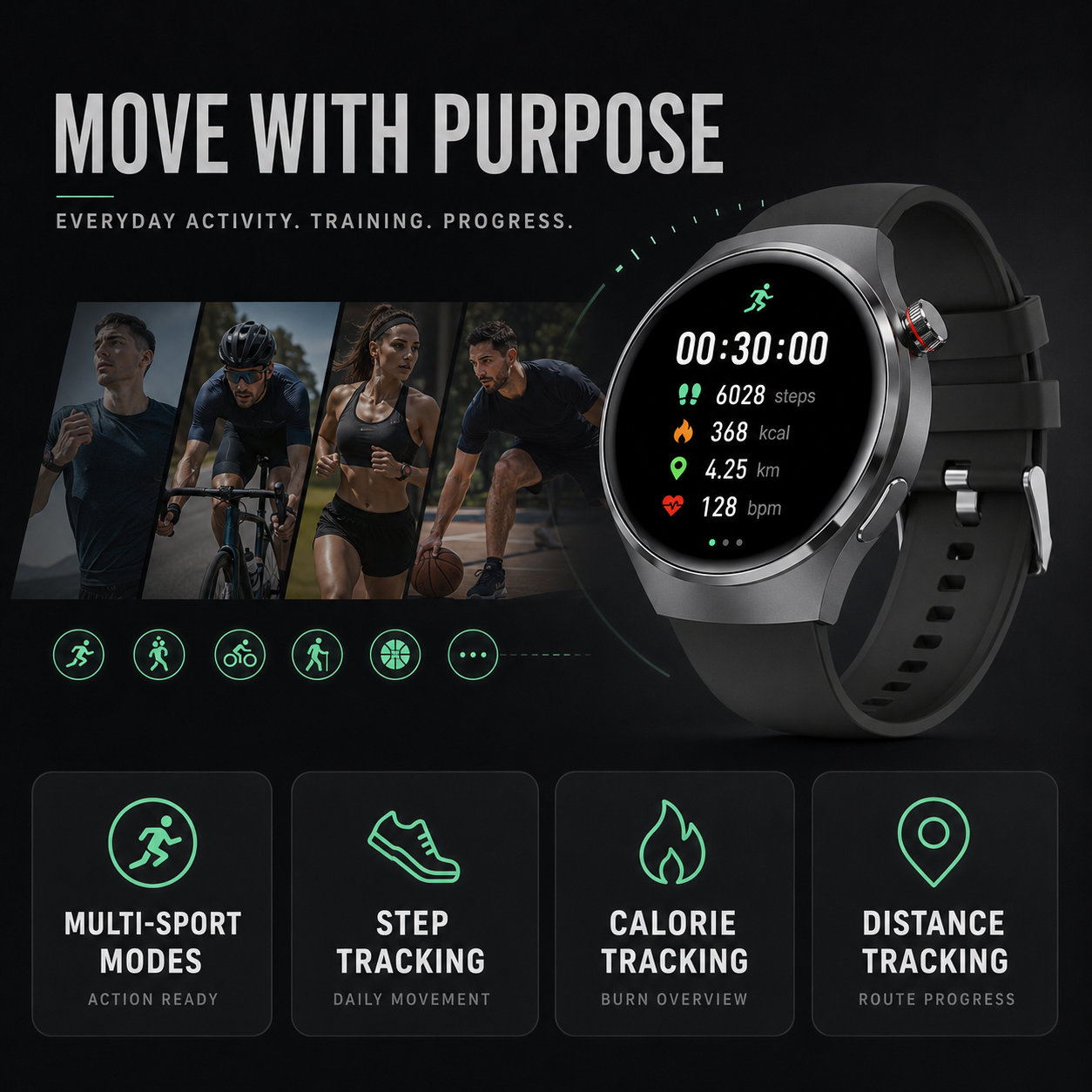 Bella | Health Smartwatch with Blood Pressure Tracker