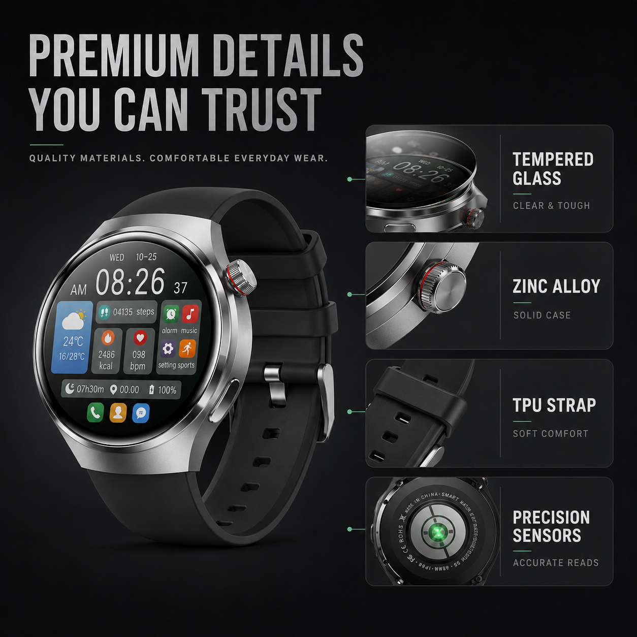 Bella | Health Smartwatch with Blood Pressure Tracker