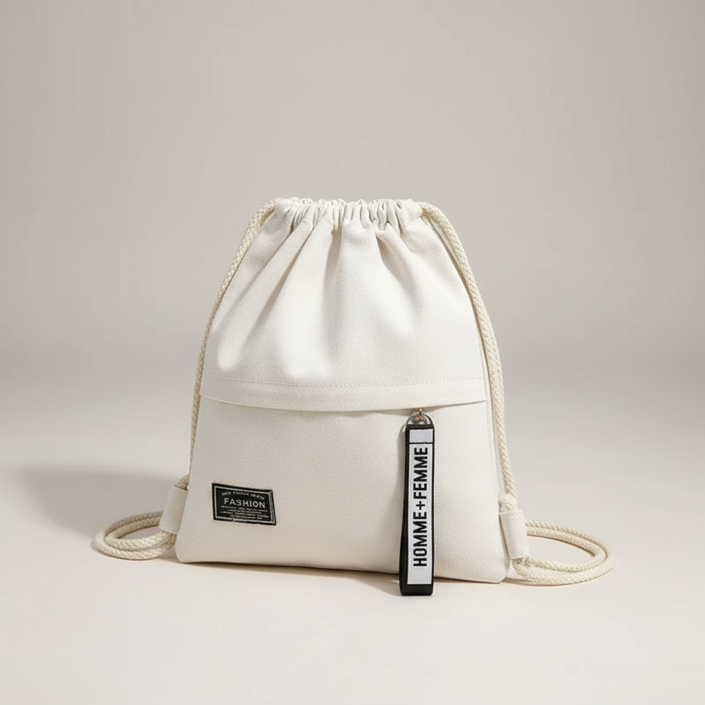 Bella | Linenovo Soft Linen Drawstring Backpack