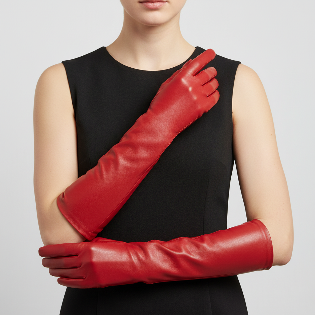 Bella | Long Classic Genuine Leather Gloves