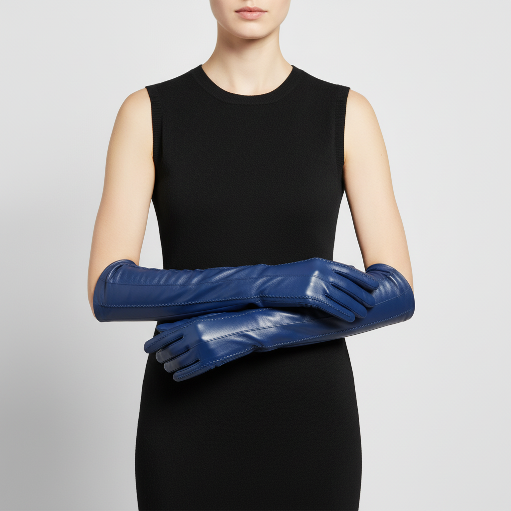 Bella | Long Classic Genuine Leather Gloves