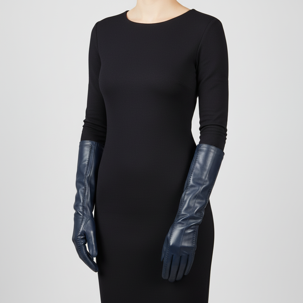 Bella | Long Classic Genuine Leather Gloves