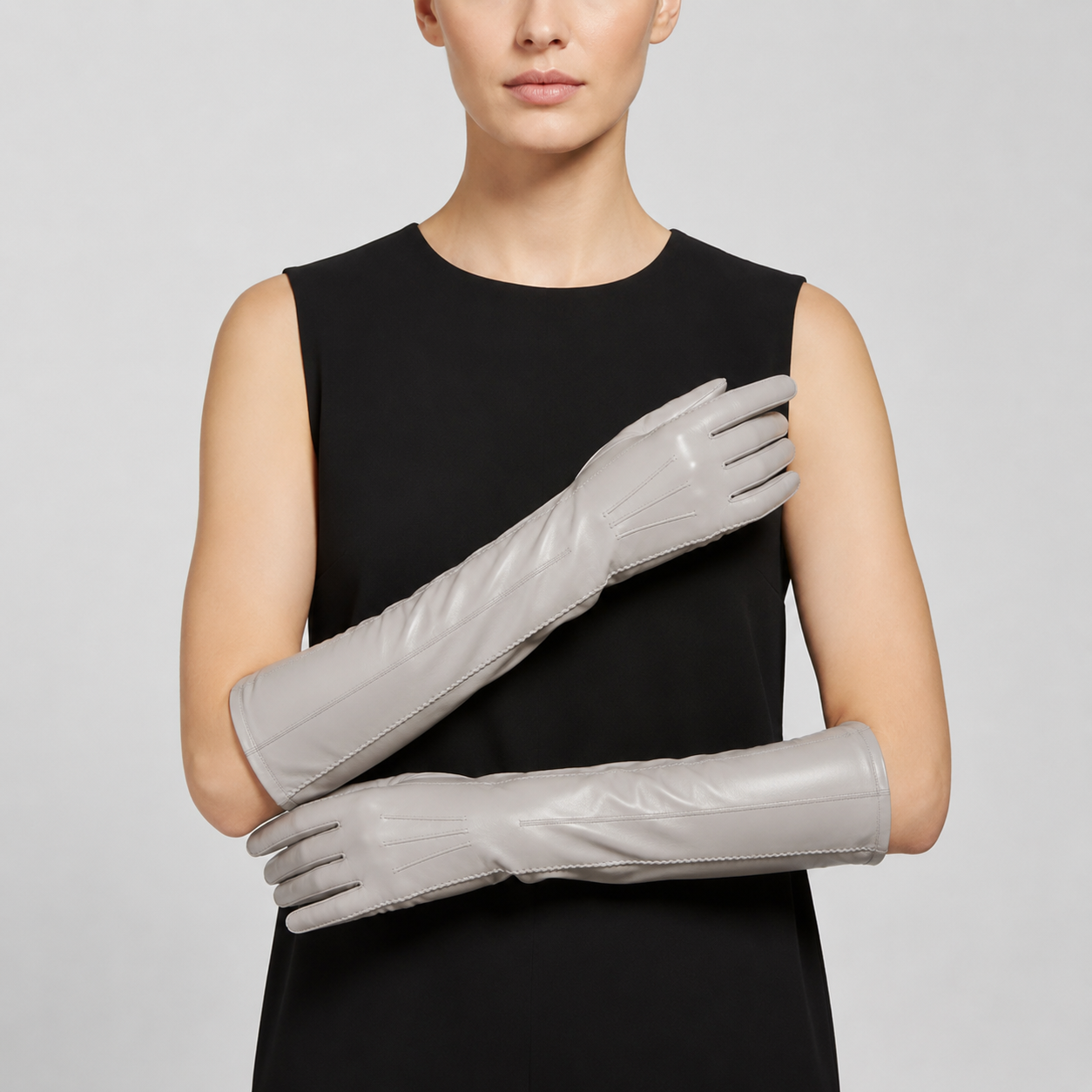 Bella | Long Classic Genuine Leather Gloves