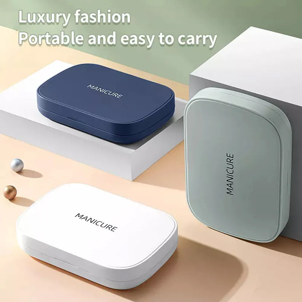 Bella | LuxNails | Professional Stainless Steel Manicure and Pedicure Set | Portable & Multifunctional | Luxurious Storage Case