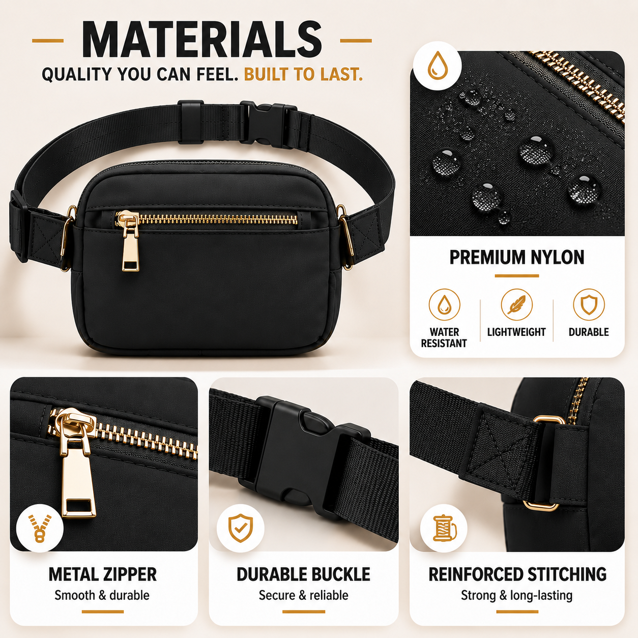 Bella | Marvella Lightweight Waterproof Waist Pack