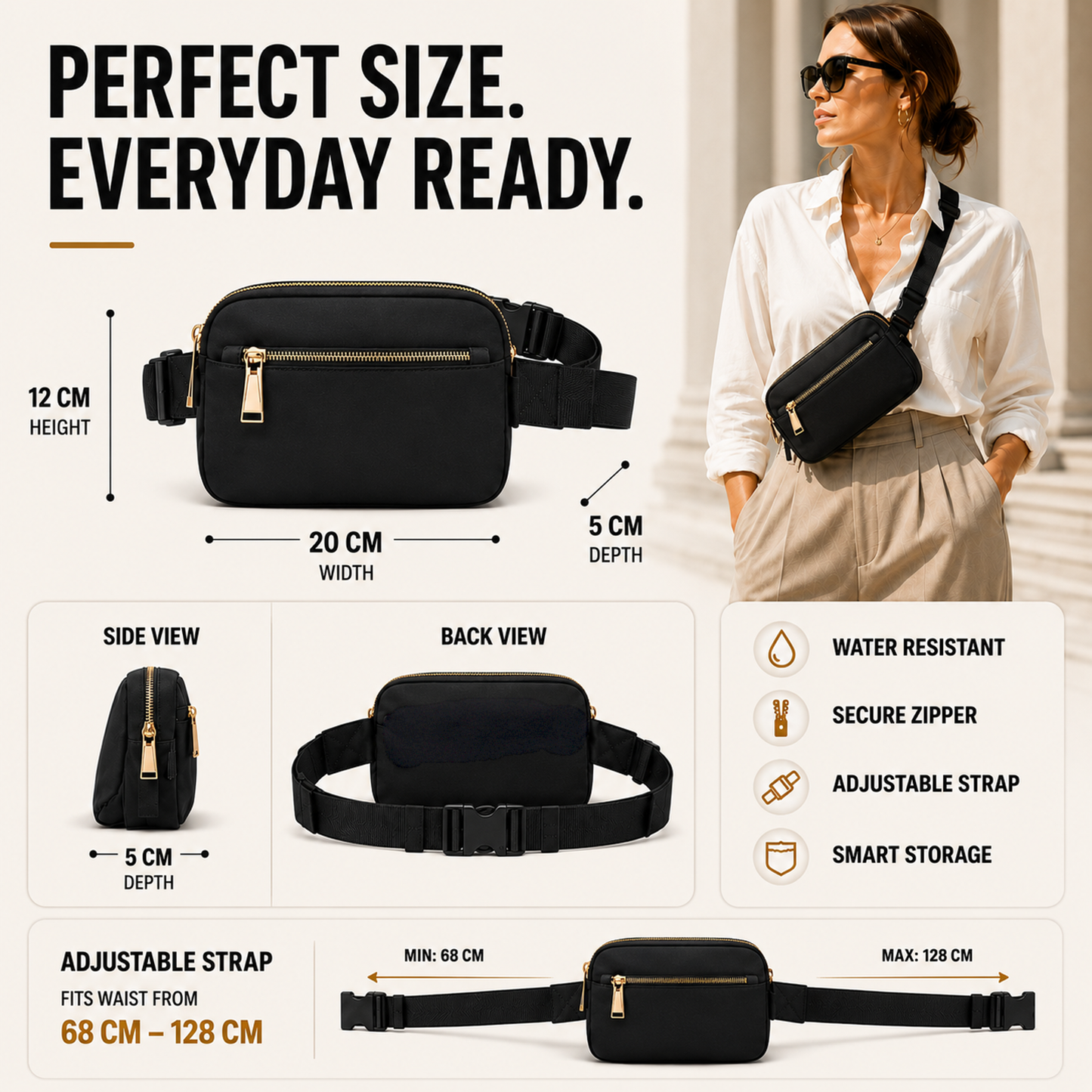 Bella | Marvella Lightweight Waterproof Waist Pack
