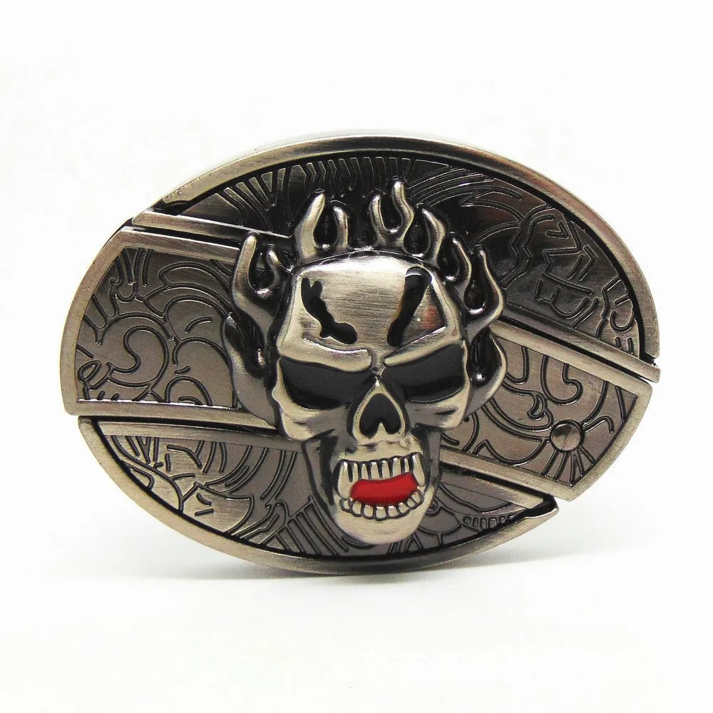 Bella | Men's Leather Punk Belt | Vintage Metal Buckle Designs