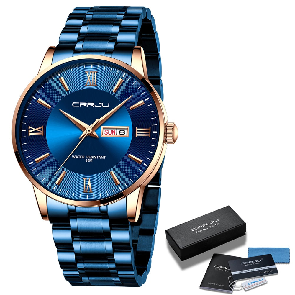 Bella | Men's Luxury Waterproof Sports Watch – Stainless Steel Quartz Chronograph