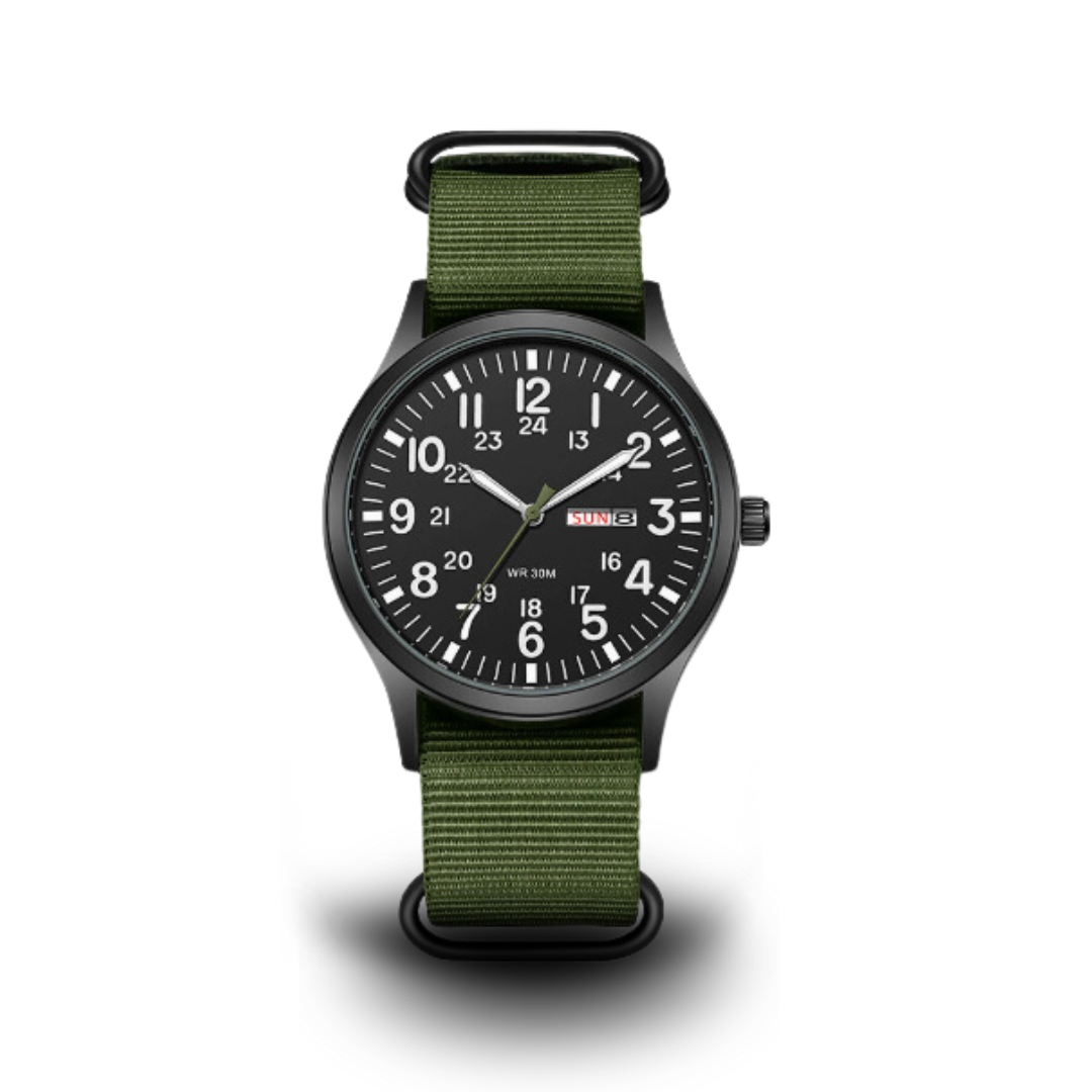 Bella | Men’s Rugged Outdoor Watch – Waterproof Military-Style Stainless Steel Timepiece