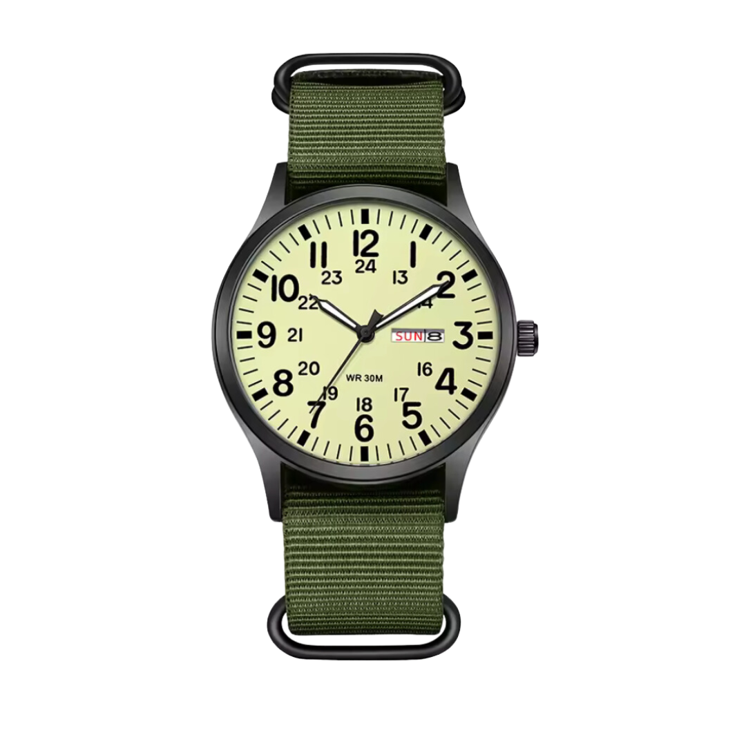 Bella | Men’s Rugged Outdoor Watch – Waterproof Military-Style Stainless Steel Timepiece