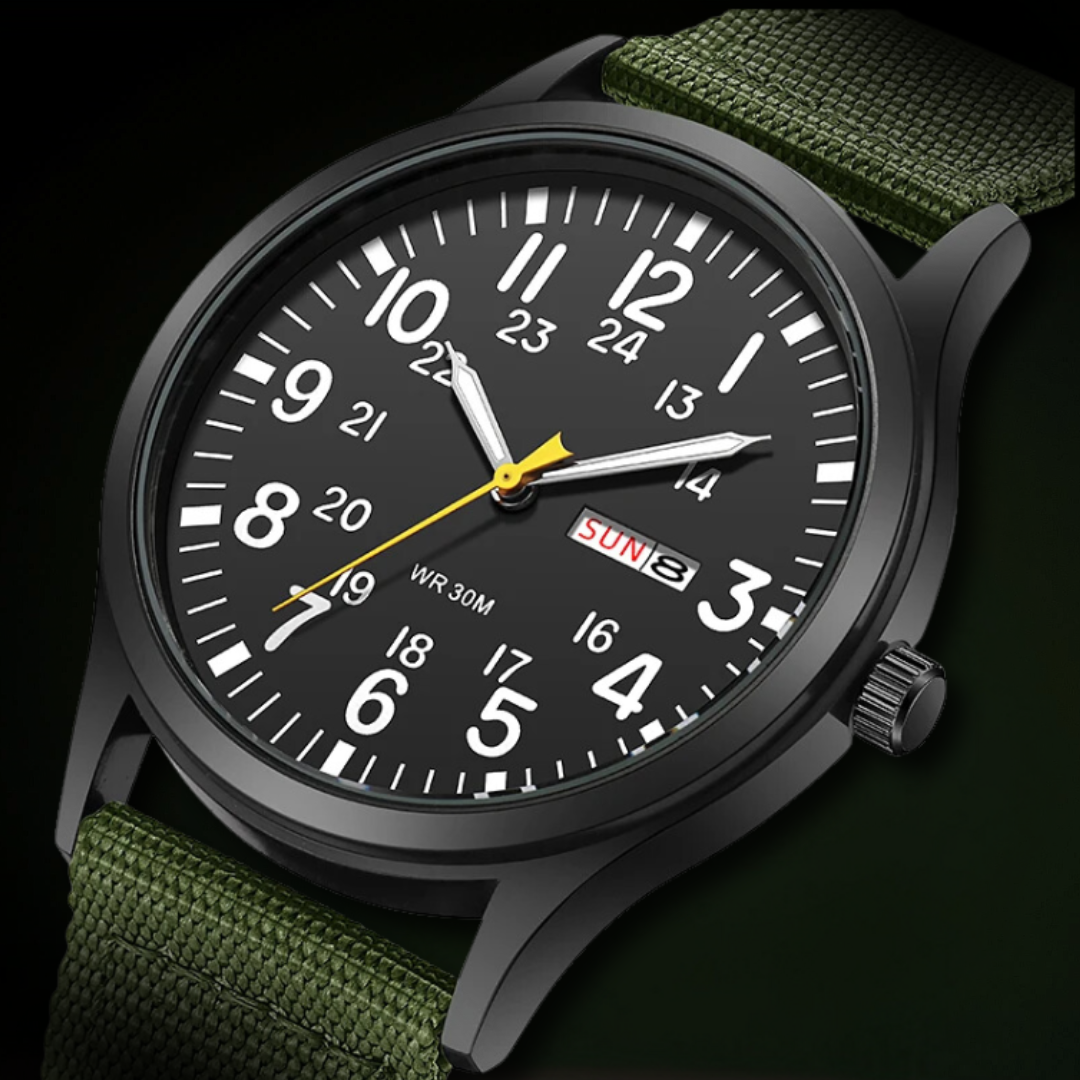 Bella | Men’s Rugged Outdoor Watch – Waterproof Military-Style Stainless Steel Timepiece