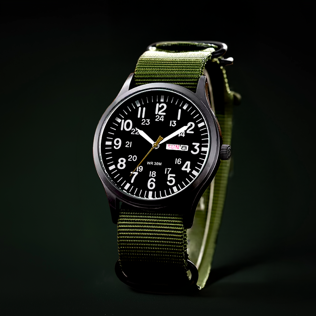 Bella | Men’s Rugged Outdoor Watch – Waterproof Military-Style Stainless Steel Timepiece