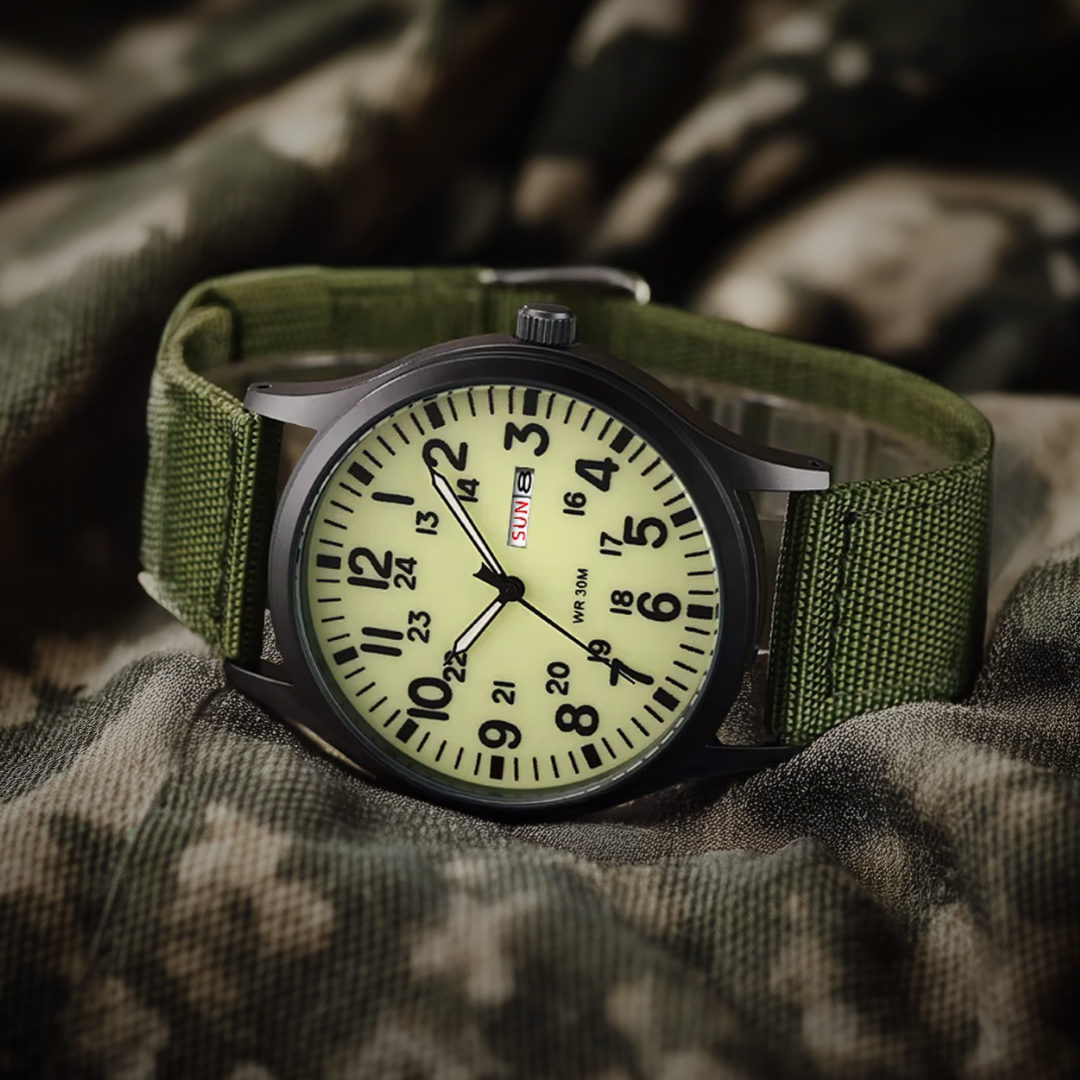 Bella | Men’s Rugged Outdoor Watch – Waterproof Military-Style Stainless Steel Timepiece