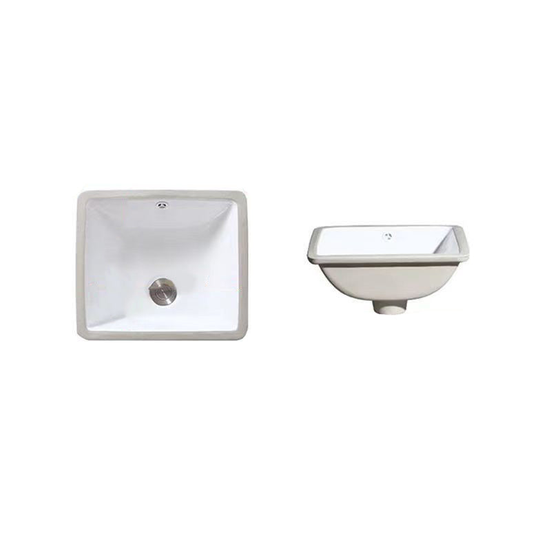 Bella Modern Undermount Oval Porcelain Sink with Pop-Up Drain