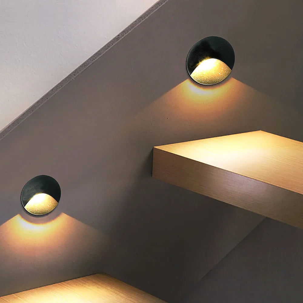 Bella | Modern Waterproof IP65 Outdoor Recessed LED Wall Lamp - 3W Embedded Light for Steps, Staircases, Balconies & Porches