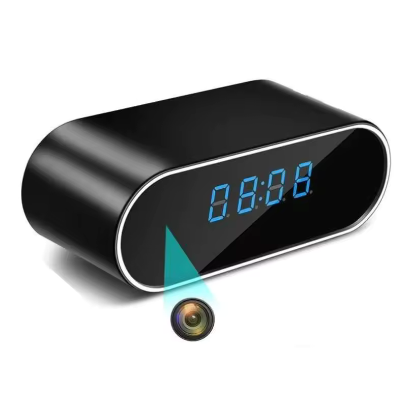 Bella | Nightstand Clock Video Camera with Night Vision and Motion Detection Wi-Fi Control