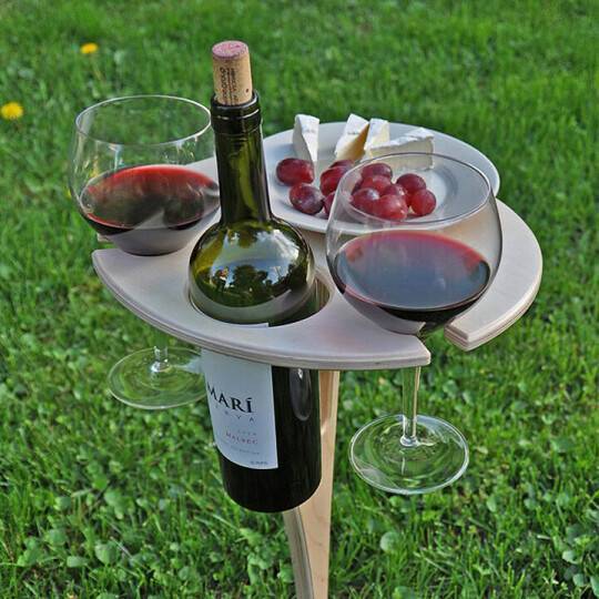 Bella Outdoor Wine Table for Summer Picnics