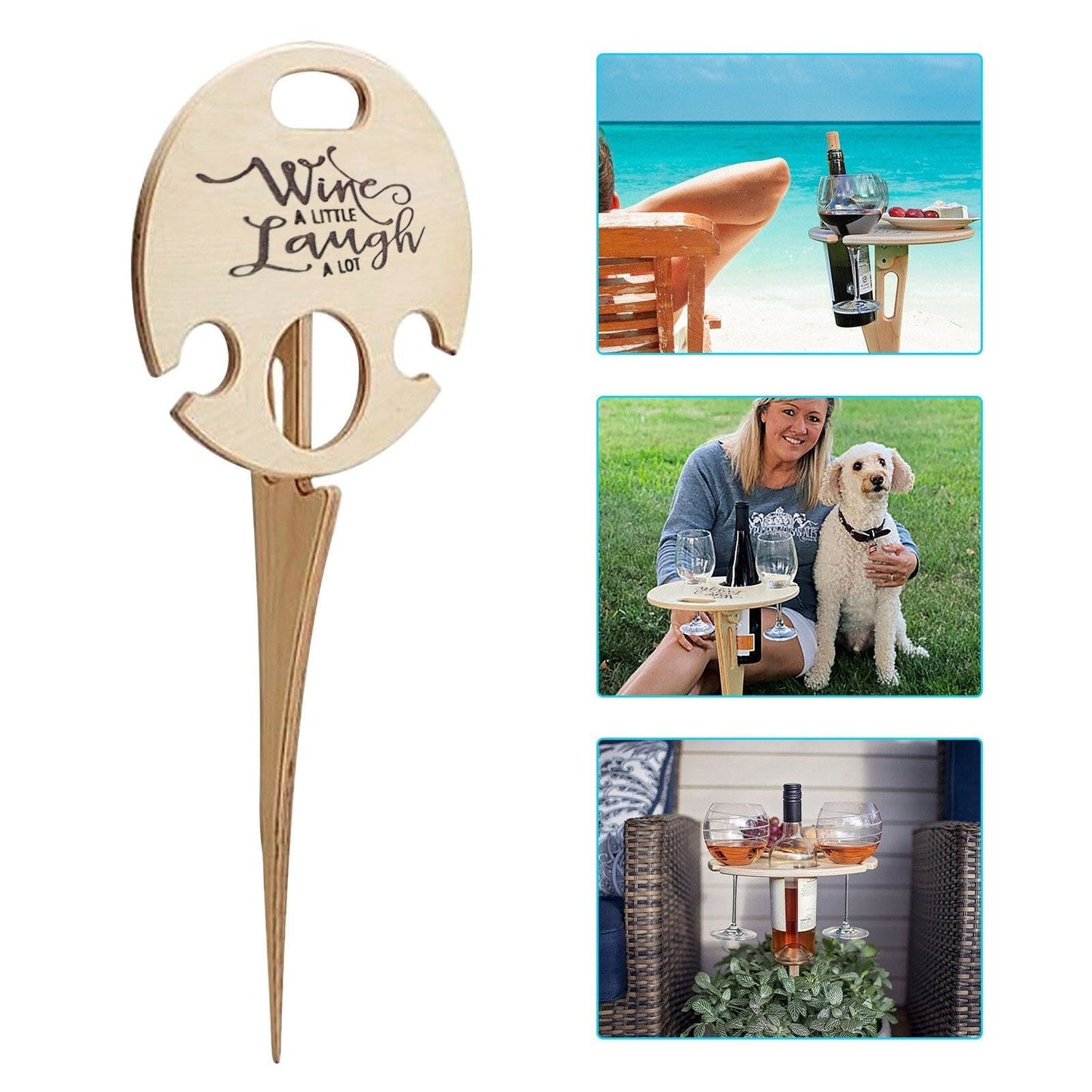 Bella Outdoor Wine Table for Summer Picnics
