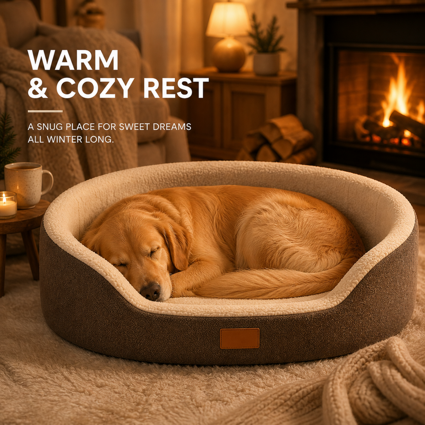 Bella | Pawvello Orthopedic Couch-Style Pet Bed