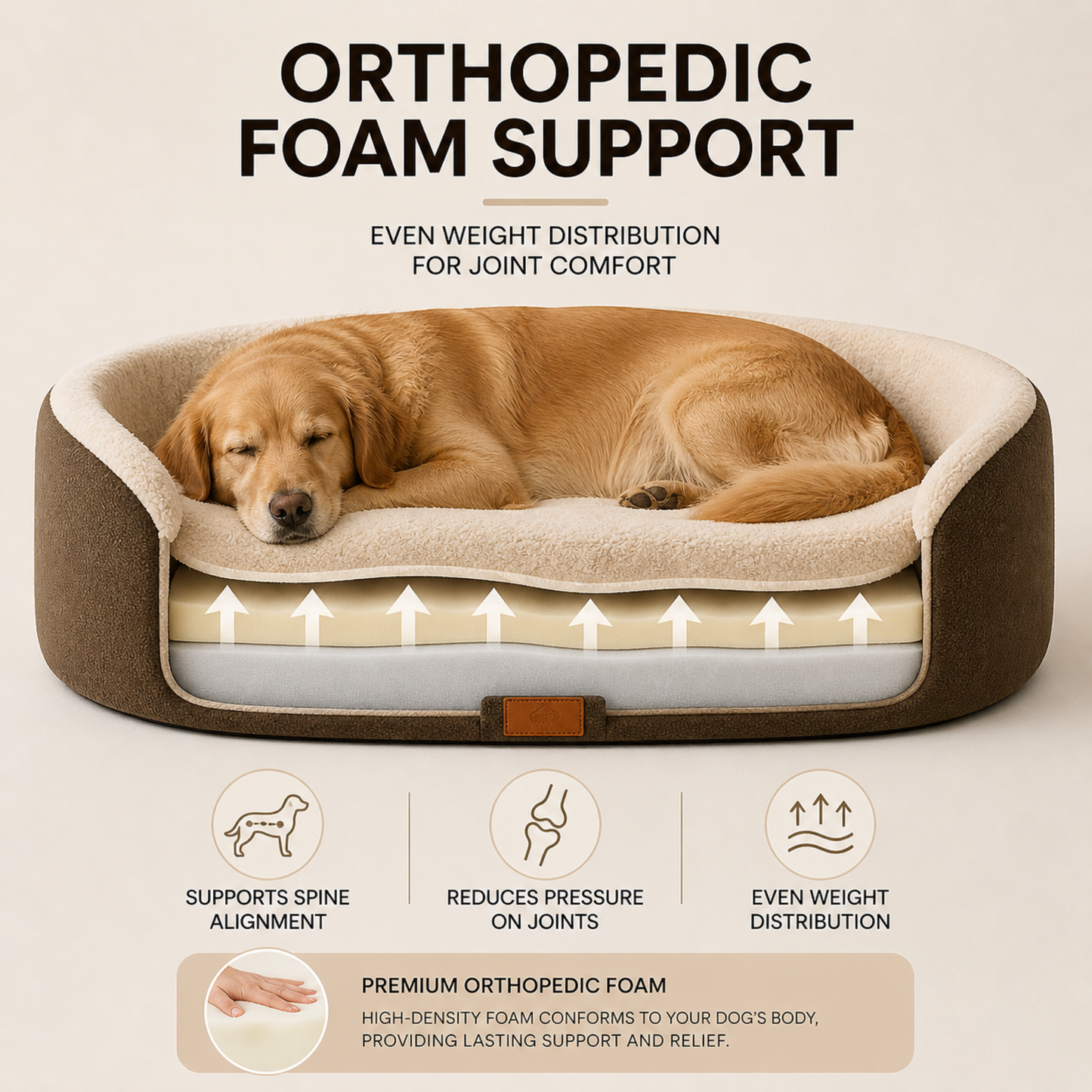Bella | Pawvello Orthopedic Couch-Style Pet Bed