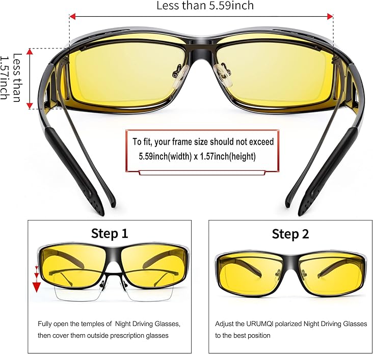 Bella | Polarised Night Vision Driving Glasses | Anti-Glare, Lightweight & Ideal for Low-Light Conditions