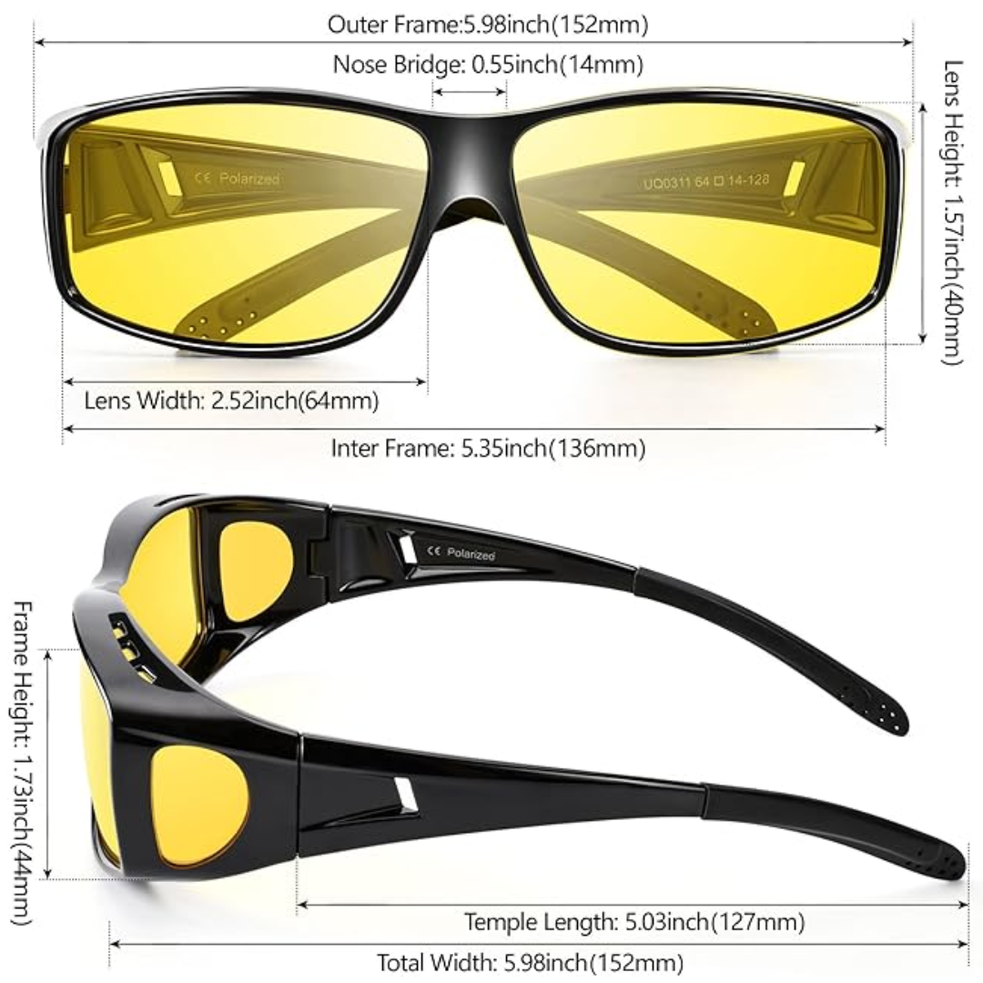 Bella | Polarised Night Vision Driving Glasses | Anti-Glare, Lightweight & Ideal for Low-Light Conditions