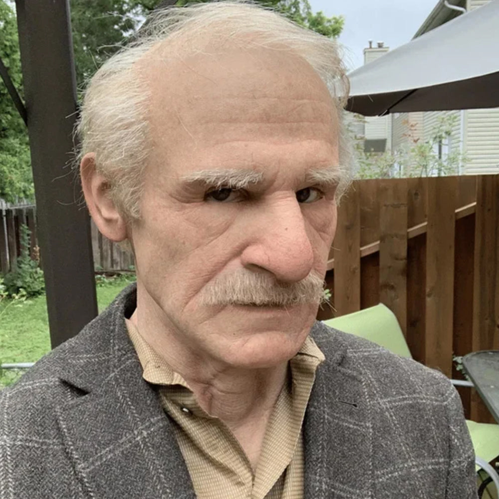 Bella | Realistic Old Man Mask – Halloween and Cosplay Latex Mask with Movable Mouth