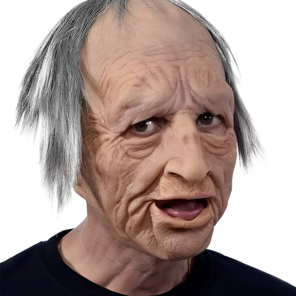 Bella | Realistic Old Man Mask – Halloween and Cosplay Latex Mask with Movable Mouth