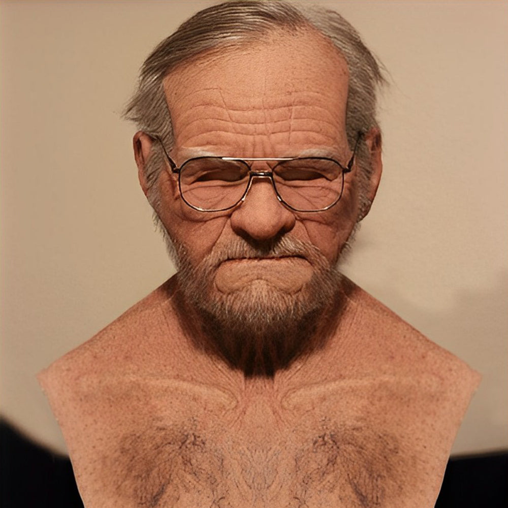 Bella | Realistic Old Man Mask – Halloween and Cosplay Latex Mask with Movable Mouth