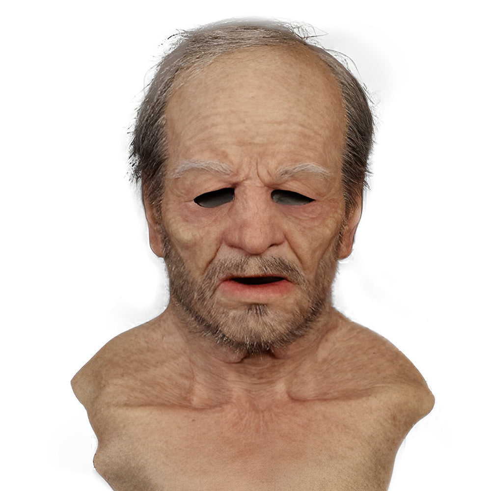 Bella | Realistic Old Man Mask – Halloween and Cosplay Latex Mask with Movable Mouth