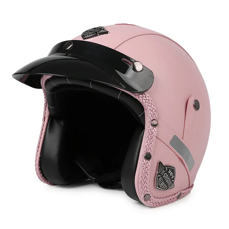 Bella | Retro Kael 3/4 Open Face Motorcycle Helmet