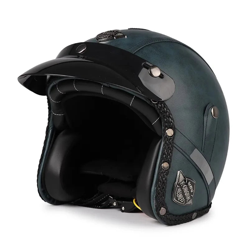 Bella | Retro Kael 3/4 Open Face Motorcycle Helmet