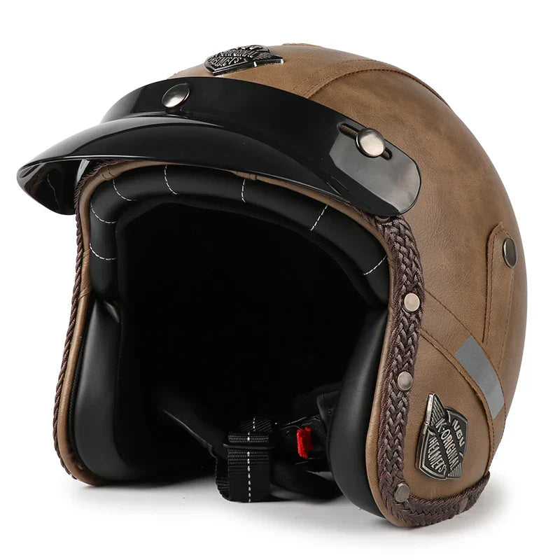 Bella | Retro Kael 3/4 Open Face Motorcycle Helmet