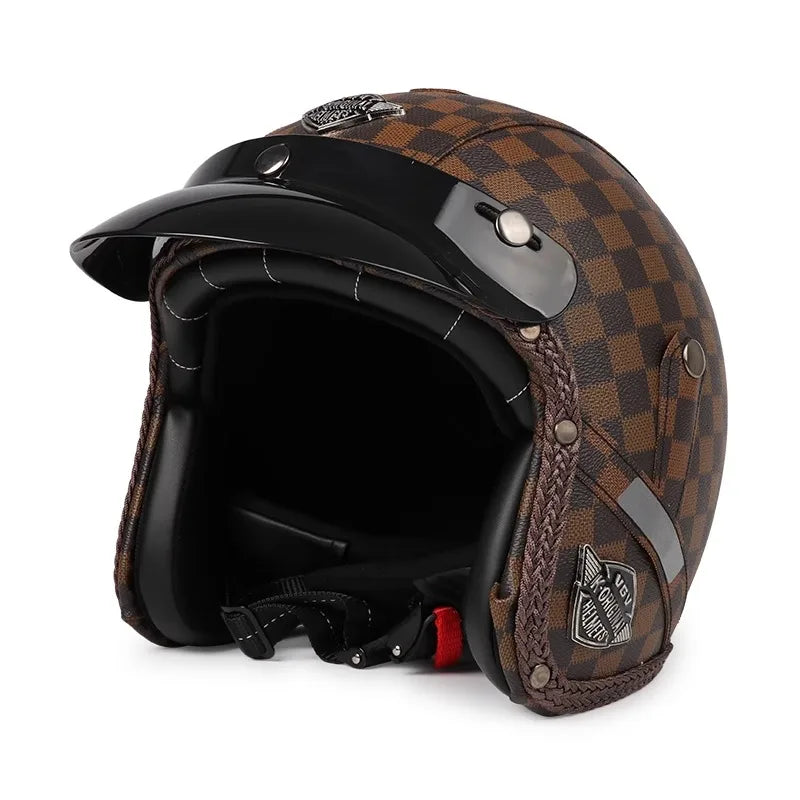 Bella | Retro Kael 3/4 Open Face Motorcycle Helmet