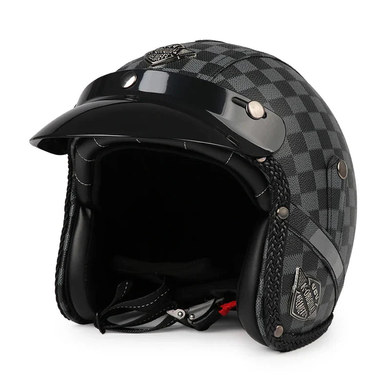 Bella | Retro Kael 3/4 Open Face Motorcycle Helmet
