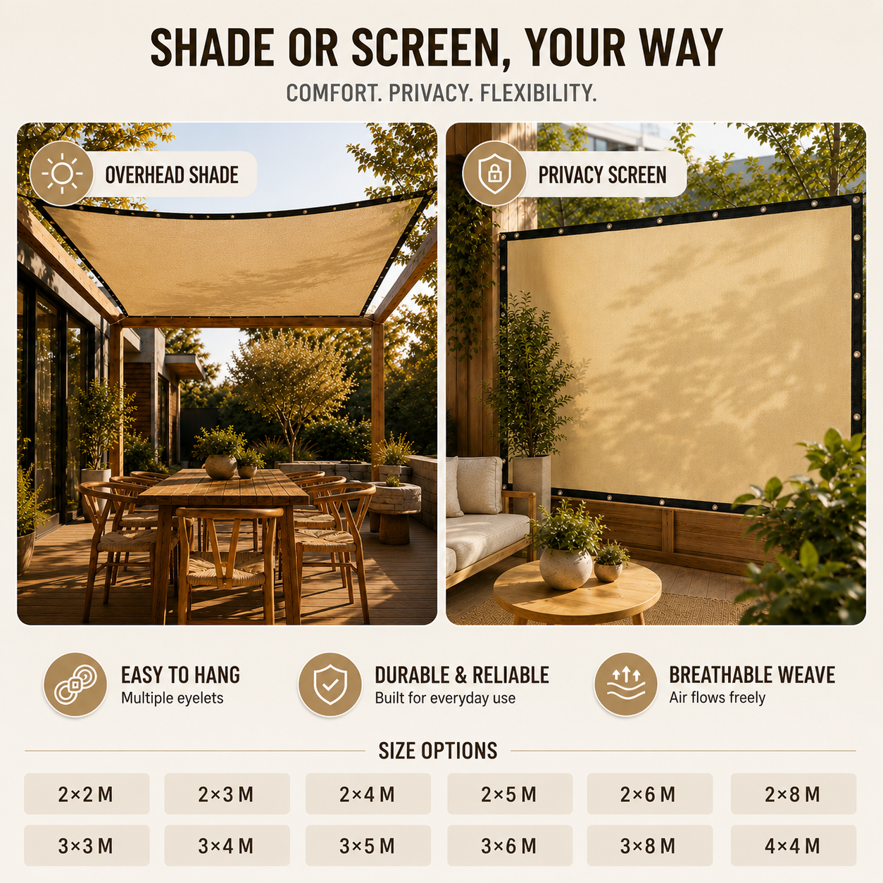 Bella | Shadeora Rectangular Sunshade Awning