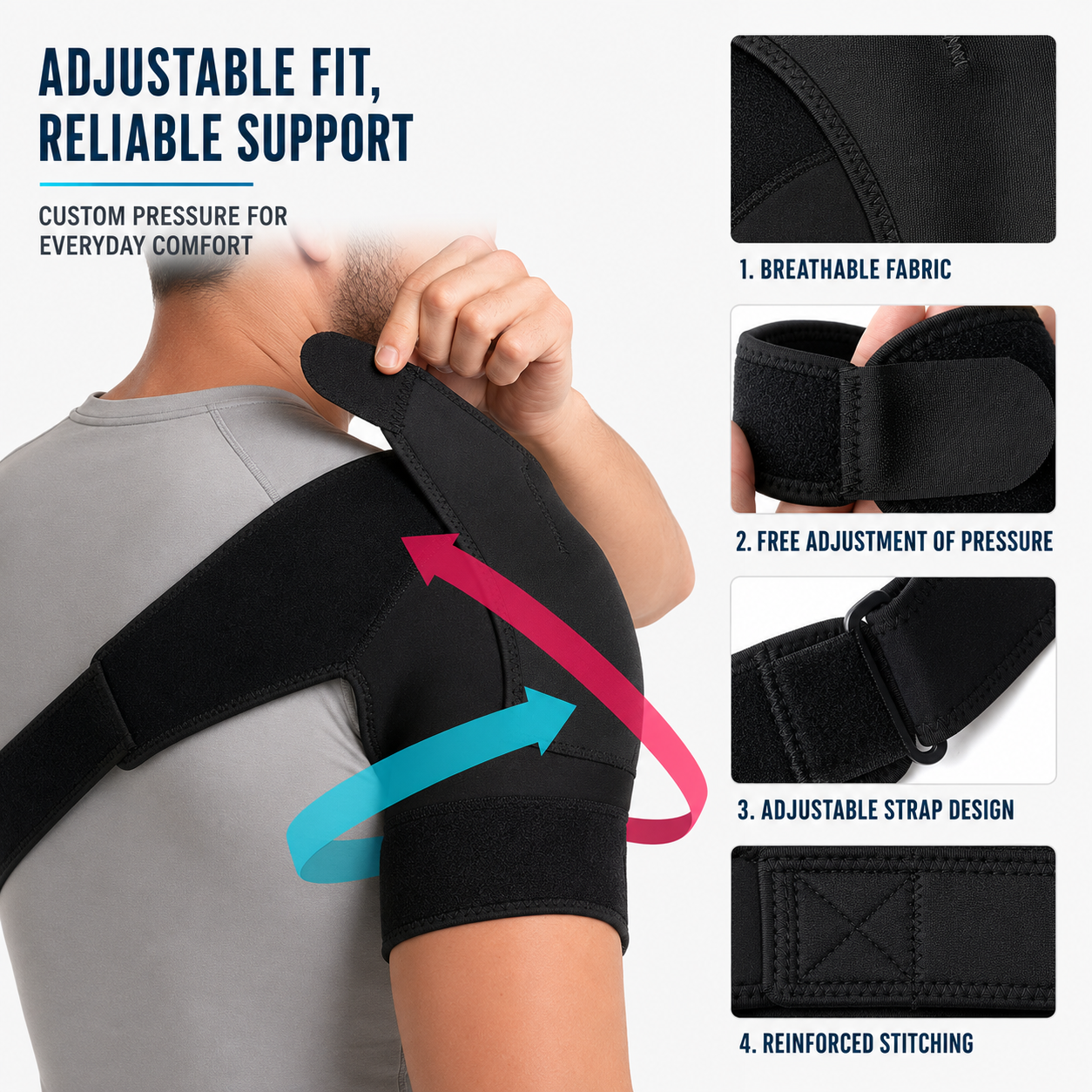 Bella | Shouldrax Adjustable Shoulder Support Wrap