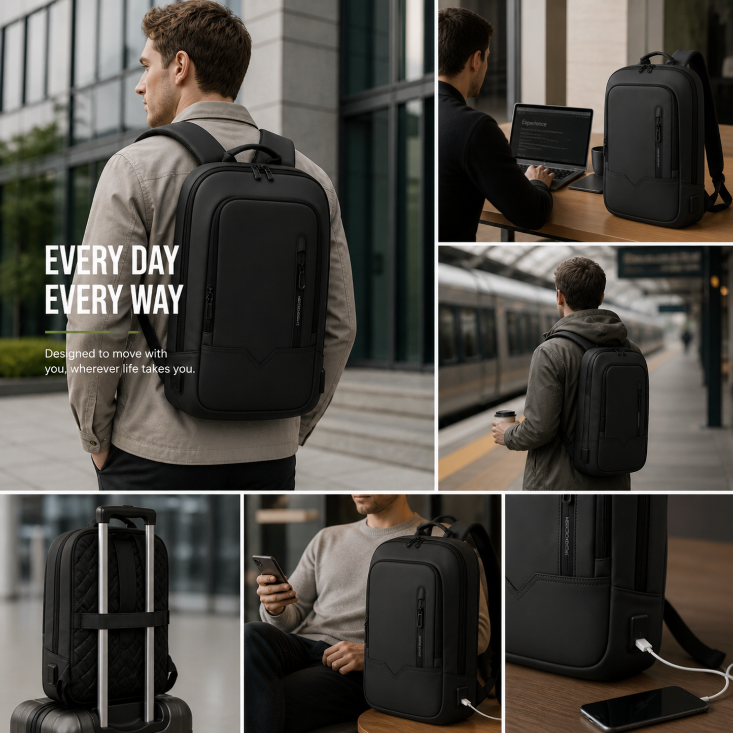 Bella | Slate Commuter Backpack