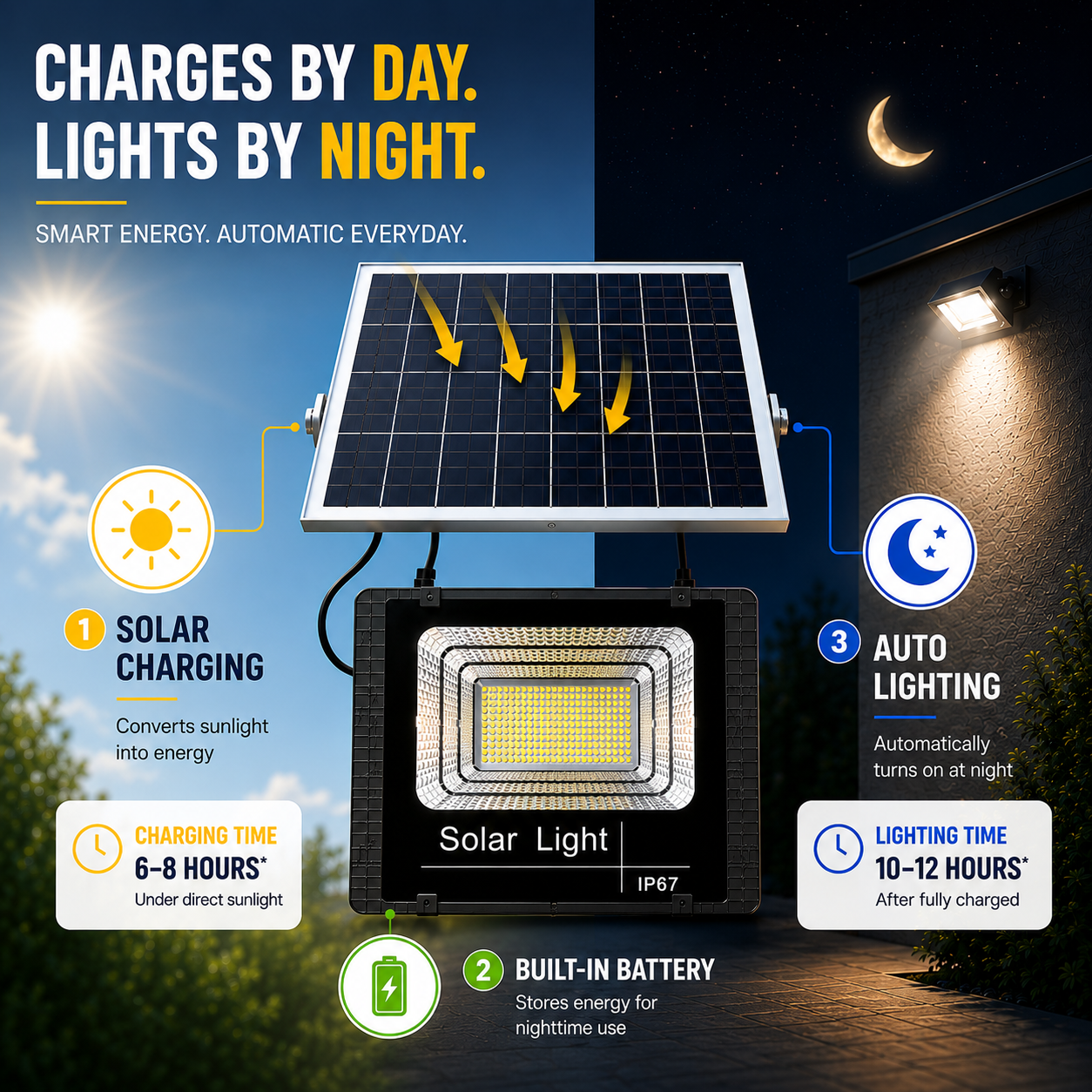 Bella | Soluxe Solar-Powered Outdoor Flood Light With Remote