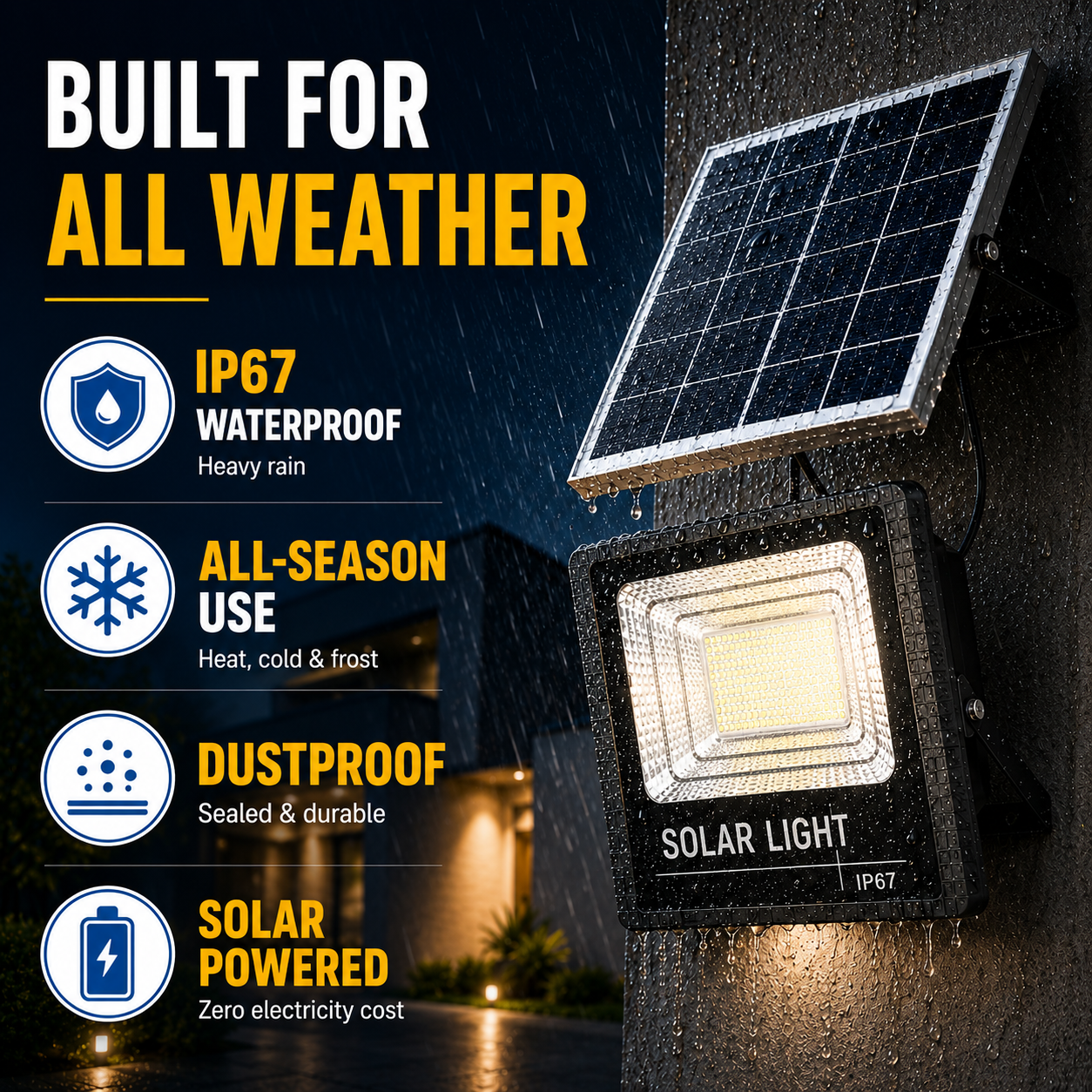 Bella | Soluxe Solar-Powered Outdoor Flood Light With Remote