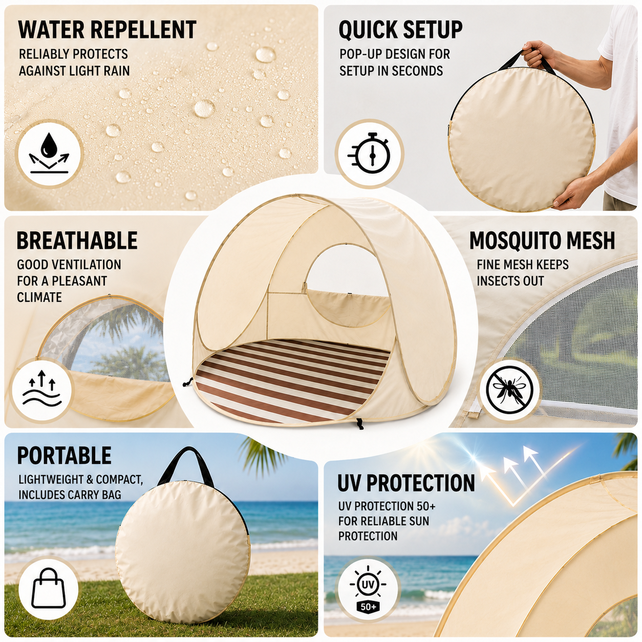 Bella | Sunverra Pop Up Beach Shelter