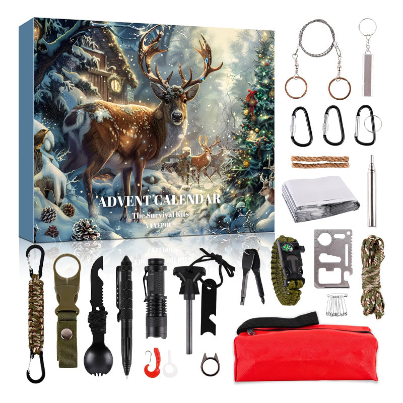 Bella | Survival Tools Advent Calendar for Adults and Teens - 24-Day Christmas Countdown